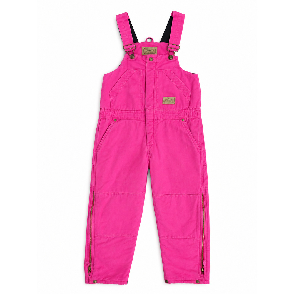 Schmidt Kids Hot Pink Insulated Bib Snow Overalls Youth Medium 10-12 Vintage